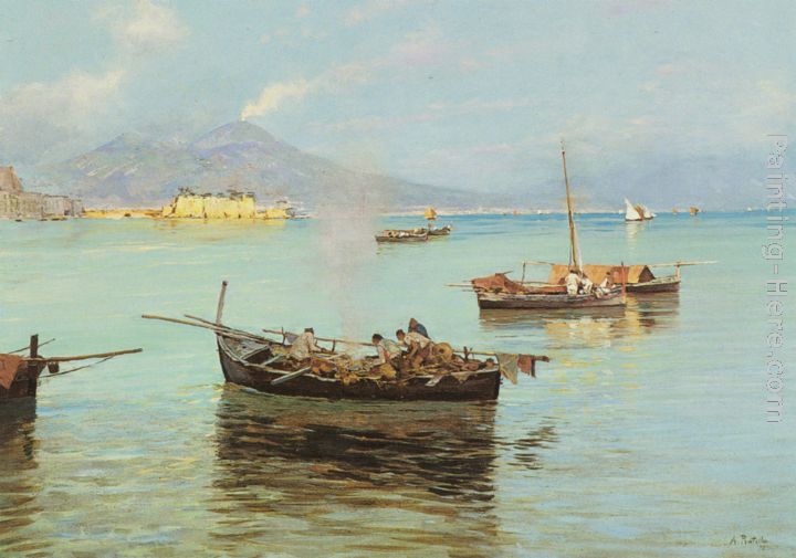 Porto Di Napoli (pic 1) painting - Attilio Pratella Porto Di Napoli (pic 1) art painting